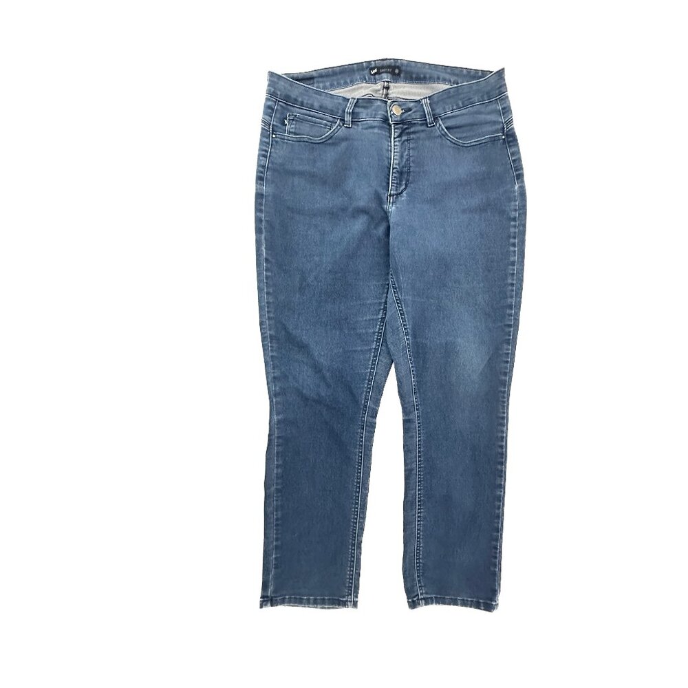 Lee Easy Fit Straight Leg Women's size 16P Dark Wash Blue Denim Jeans
